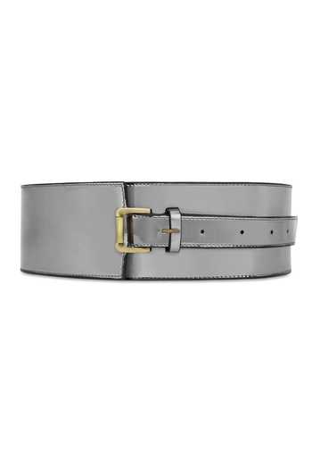 Shop Trov Grey Nico Metallic Belt at Aza Fashions Shop_Trov_Grey Nico Metallic Belt _at_Aza_Fashions