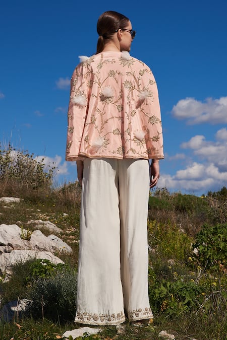 Shruti Sancheti Hand Embroidered Cape & Jumpsuit Set 