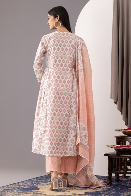 Abbaran Kurta Set With Printed Dupatta 