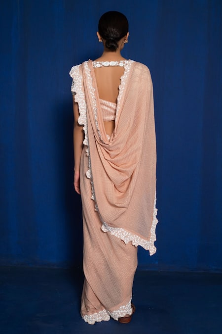 Romaa Embroidered Pre-draped Dhoti Saree With Blouse 