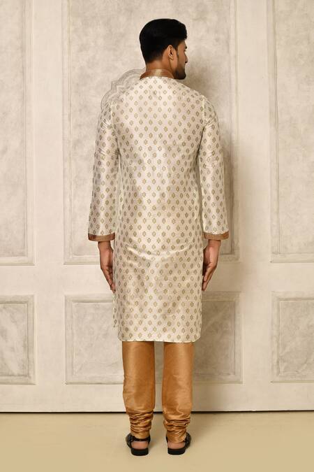 Shop Naintara Bajaj White Kurta Dhupion Print Geometric Pattern Set at Aza Fashions Shop_Naintara Bajaj_White Kurta Dhupion Print Geometric Pattern Set _at_Aza_Fashions