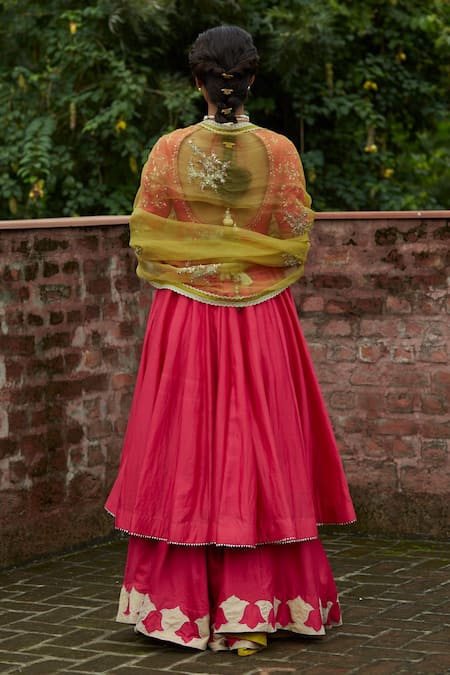 Vashisht Guru Dutt Chanderi Embroidered Anarkali & Lehenga Set 