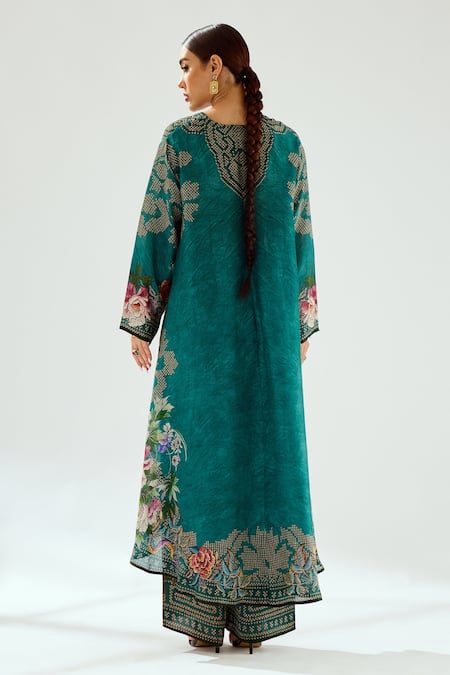 Rajdeep Ranawat Aarvi Silk Floral Pattern Tunic 