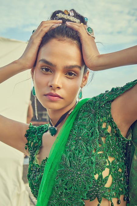 Surily G Floral Cutwork Blouse 