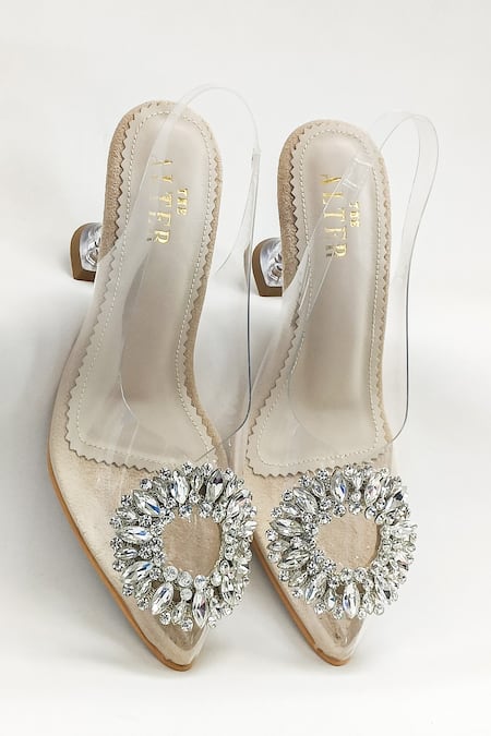 The Alter Layla Pointed Toe Pyramid Heels 