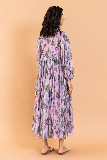 Aroop Shop India Kate Aster Print Dress 
