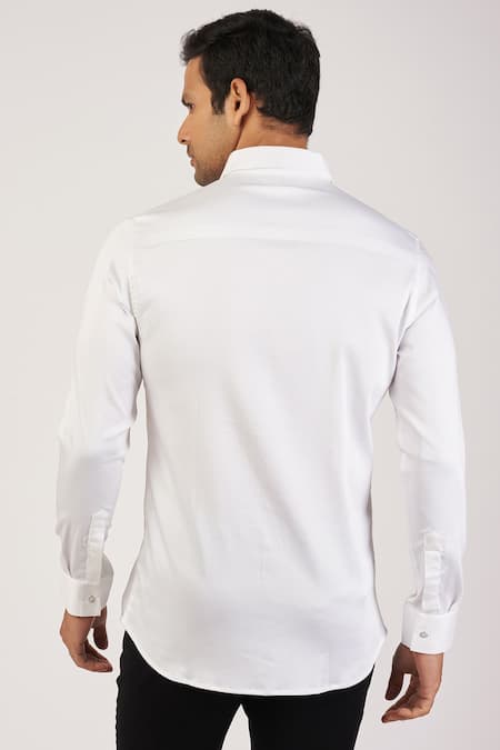 Sanjana Reddy Designs Bleeding Heart & Arrows Embroidered Shirt 