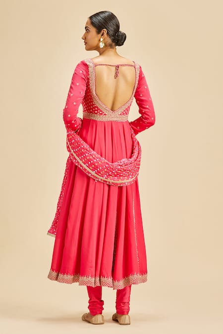 Nitika Gujral Zari Embroidered Anarkali Set 