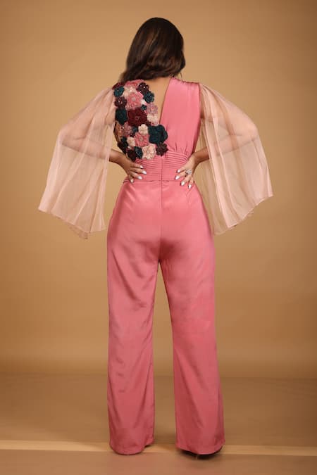 Label Shristi Chetani Floral Embellished Jumpsuit 