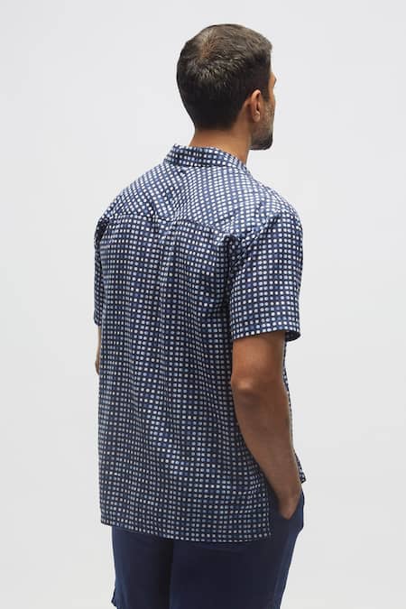 Terra Luna Organic Handloom Cotton Moon Pattern Shirt 