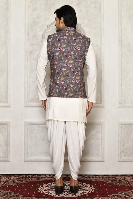 Nayantara Couture Floral Print Bundi Kurta Set 