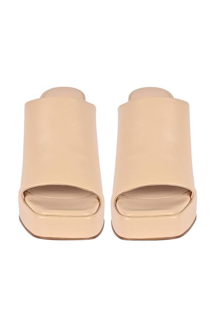 Shop Vanilla Moon Beige Faith Platform Mules at Aza Fashions Shop_Vanilla Moon_Beige Faith Platform Mules_at_Aza_Fashions