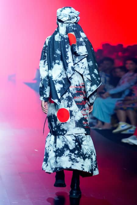 Shahin Mannan Two Tone Scarf 