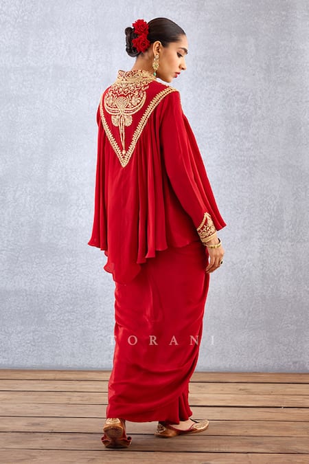 Torani Sindoori Saroja Shirt & Dhoti Skirt Set 