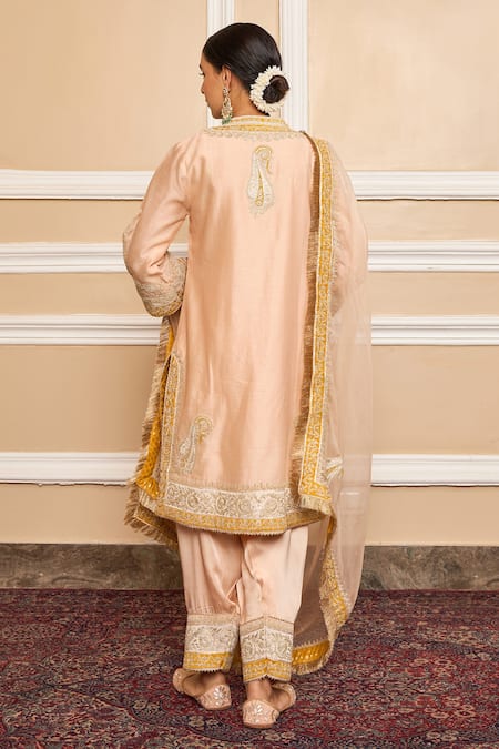 Sheetal Batra Gota Applique Embroidered A-Line Kurta Set 