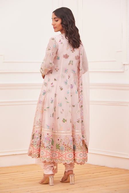 Rahul Mishra Meena Jharokha Embroidered Angrakha Set 