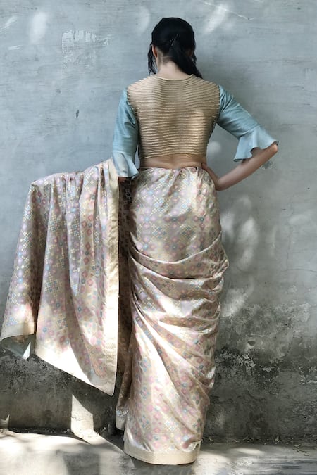 I Am Design Silk Printed Saree 