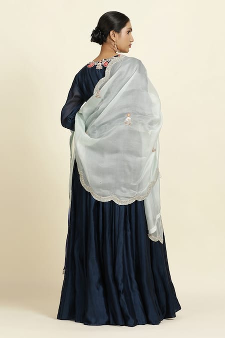 Oshi By Shikha Silk Chanderi Anarkali Set 