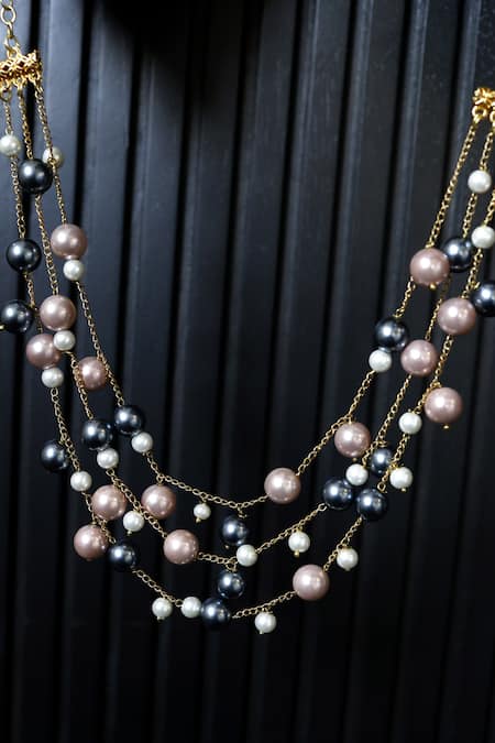 White Gold And Multicolor Cultured Salt Water Baroque Pearl Strand Necklace  Available For Immediate Sale At Sotheby's