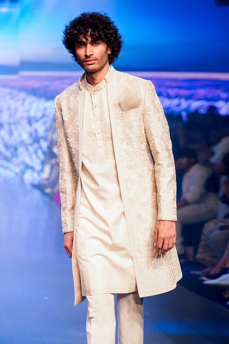 Anushree Reddy Halo Open Front Sherwani Set 