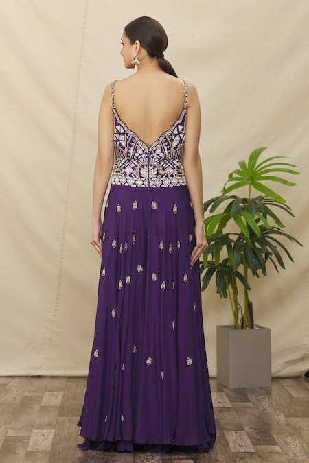 Samyukta Singhania Front Cut Out Embroidered Jumpsuit 