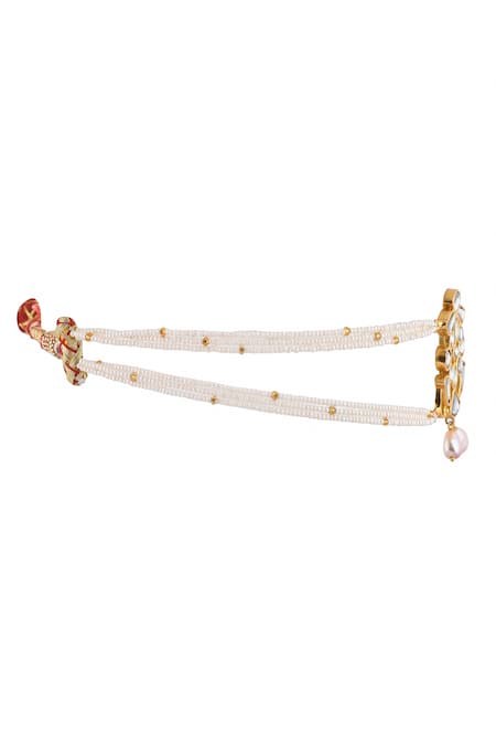 Ajooni Jewels Gulab Bagh Floral Kundan Choker 