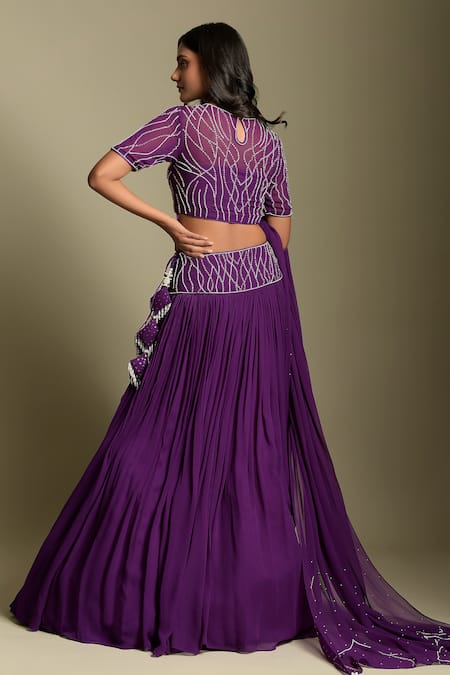 Two Sisters By Gyans Pleated Lehenga Set