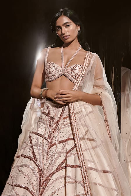 Masumi Mewawalla Two Tone Sequin Embellished Lehenga Set 