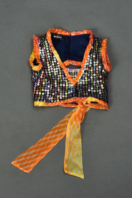 Maaikid Sequin Embroidered Blouse & Lehenga Set 