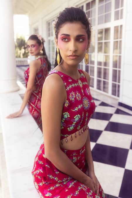 Diyarajvvir Geometric Jaal Print Jumpsuit 