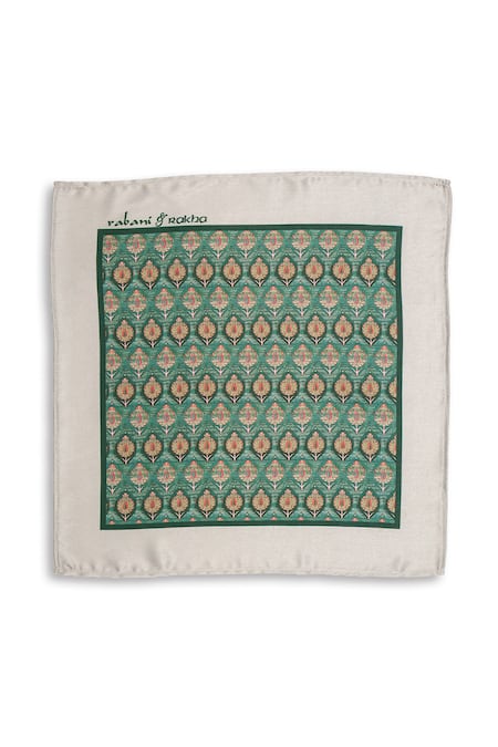 Rabani & Rakha Multi Printed Satin Pocket Square Gift Box - Set of 3 