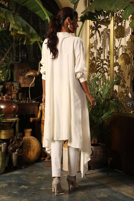 Sahil Kochhar Tarannum Abstract Embroidered Asymmetric Kurta 