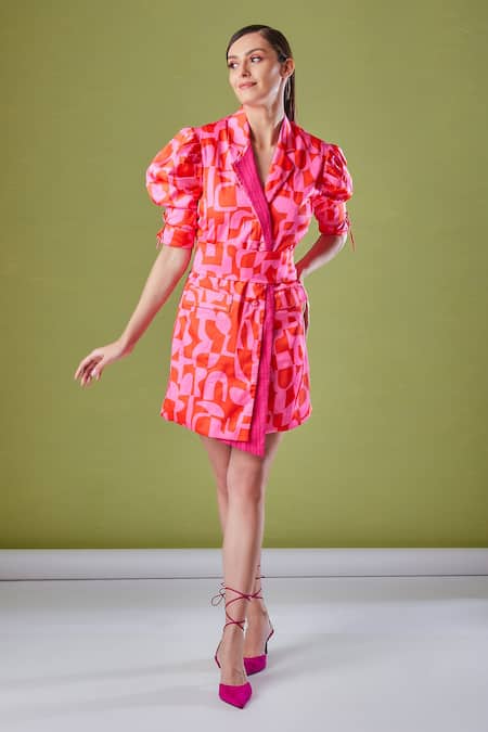 Fuga Bonjour Paree Satin Trench Dress 