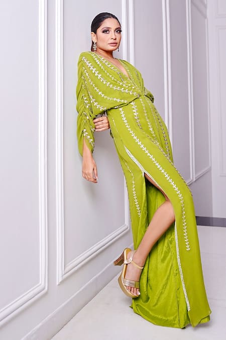 Amrta By Guneet Kondal Embroidered & Hand-Pleated Jumpsuit 