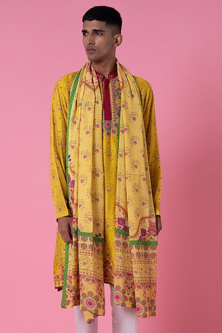 Siddhartha Bansal Signature SB Paisley Print Stole 