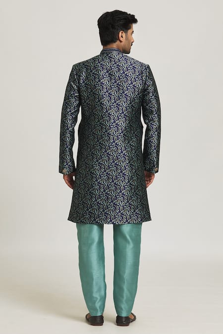 Arihant Rai Sinha Swirl Pattern Woven Sherwani With Pant 