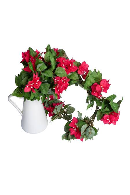 Shop H2h Red Flower Polyester Fabric And Stem Iron Wire Bougainvillea Artificial Creeper at Aza Fashions Shop_H2h_Red Flower Polyester Fabric And Stem Iron Wire Bougainvillea Artificial Creeper_at_Aza_Fashions