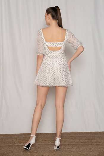 Amrta By Guneet Kondal Lovestruck Metallic Yarn Embroidered Playsuit 