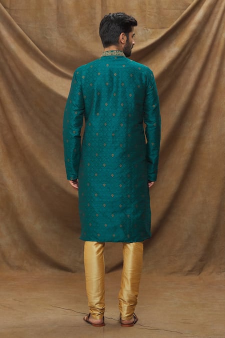 Arihant Rai Sinha Botanical Pattern Kurta & Churidar Set