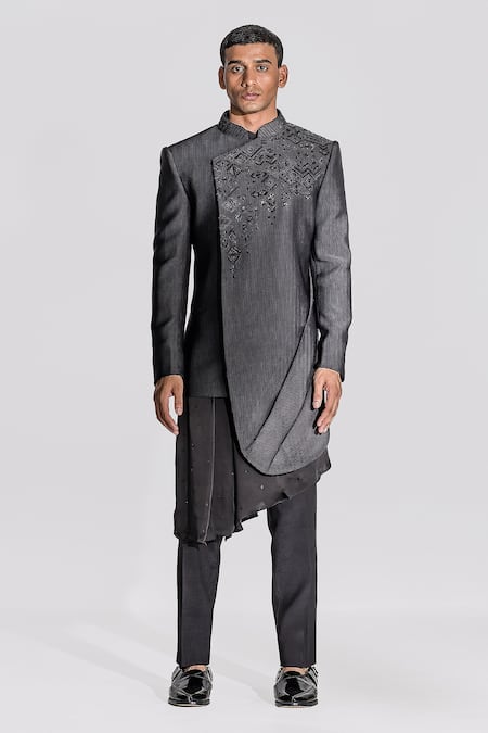 Asuka Pintuck Achkan Set 