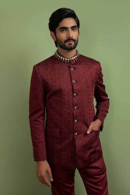 Ankita Shahabadi Hamir Embroidered Bandhgala 