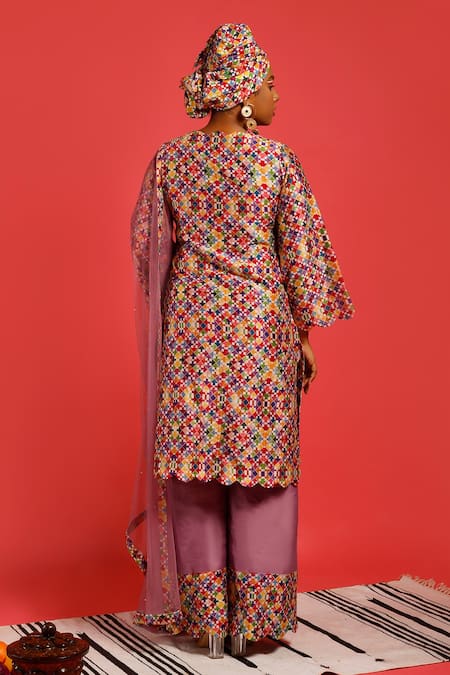 Label Shristi Chetani Chanderi Kurta Set 