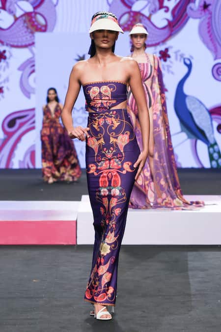 Limerick By Abirr N' Nanki Beam Placement Print Tube Dress 