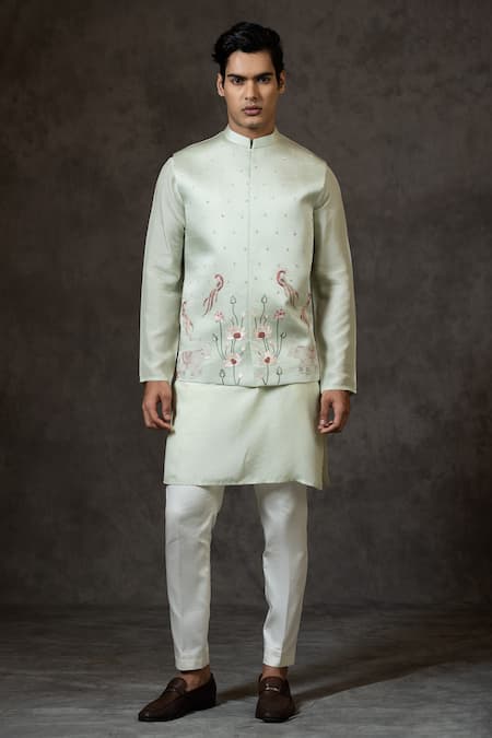 PAARSH Pichwai Embroidered Bundi Set 
