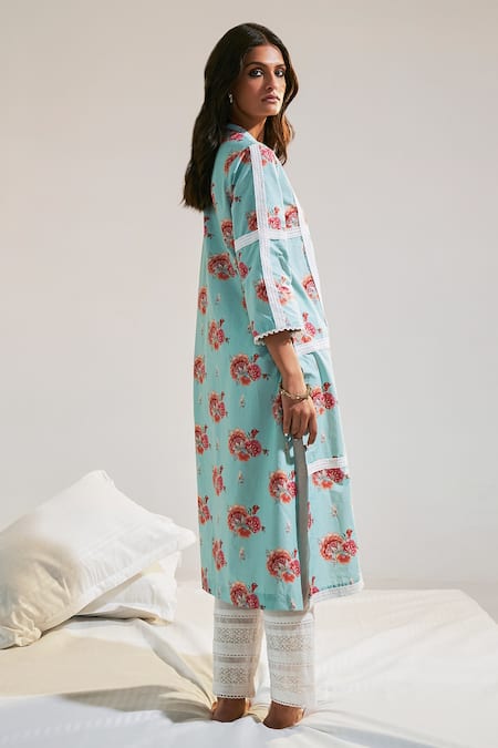 Sage Saga Ruhi Printed Kurta Palazzo Set For Kids