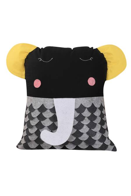Shop_My Gift Booth_Multi Color Cotton Elephant Shaped Cushion_at_Aza_Fashions