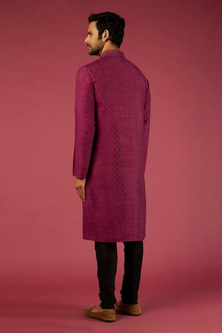 Krishna Mehta Geometric Pattern Kurta Set 