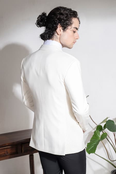 Abkasa Kaaba Pintucks Coat & Trouser Set 