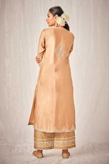 Gulabo By Abu Sandeep Chanderi Silk Gota Work Kurta 