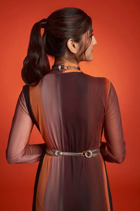 Shop And Also Silver Everlasting Vegan Body Belt at Aza Fashions Shop_And Also_Silver Everlasting Vegan Body Belt_at_Aza_Fashions